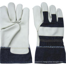 Light Color Full Palm Furniture Leather Half Lined Glove